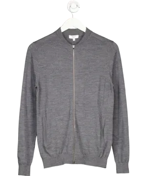REISS Aiden Merino Wool Zip Through Top UK XS