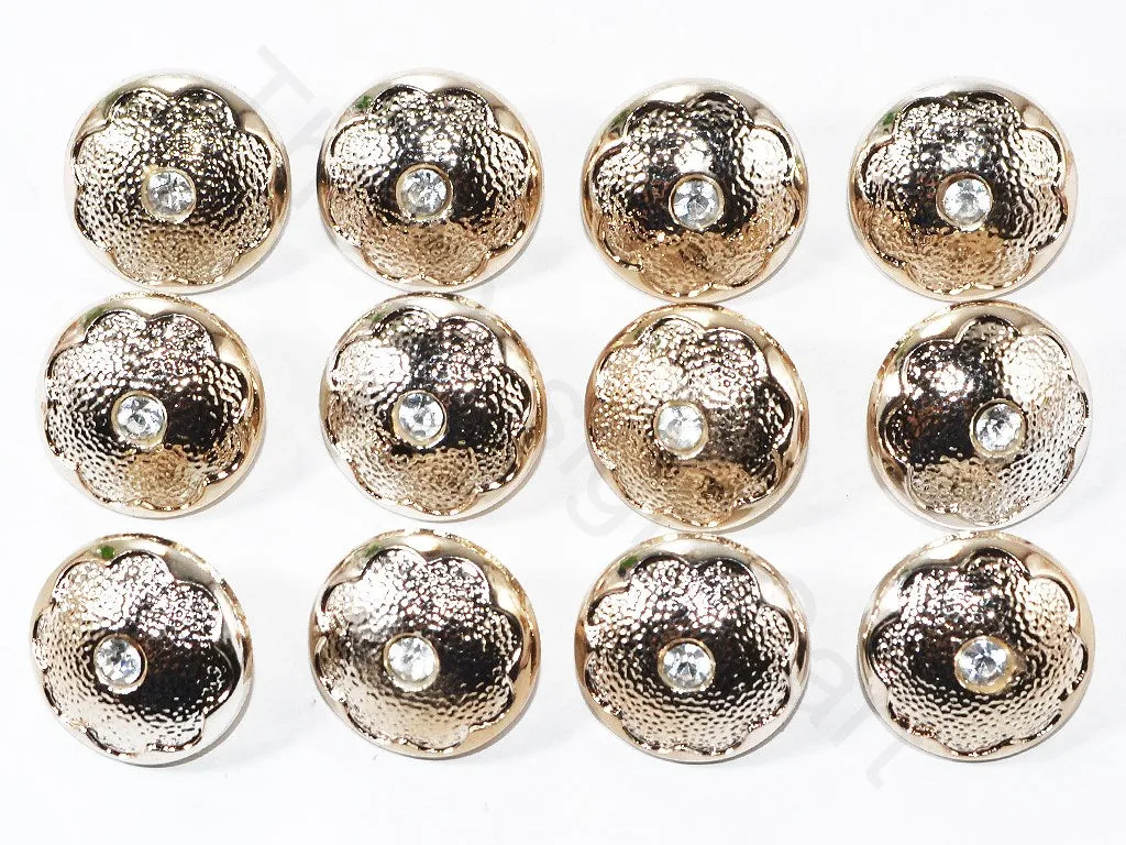 Rose Gold Designer Floral Acrylic Coat Buttons