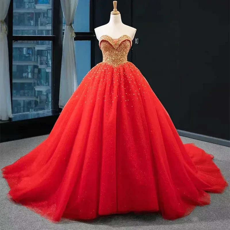 Sequined Navy Blue Quinceanera Dresses Ball Gown Dresses
