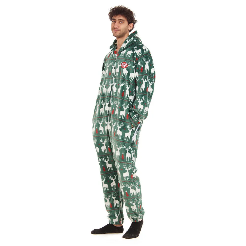 Snuggs Blanket Onesie Green Christmas