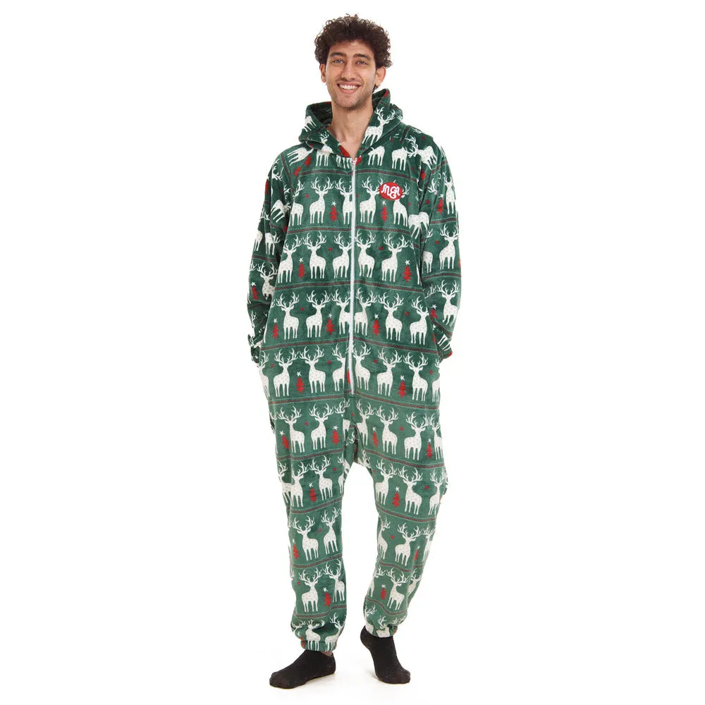 Snuggs Blanket Onesie Green Christmas