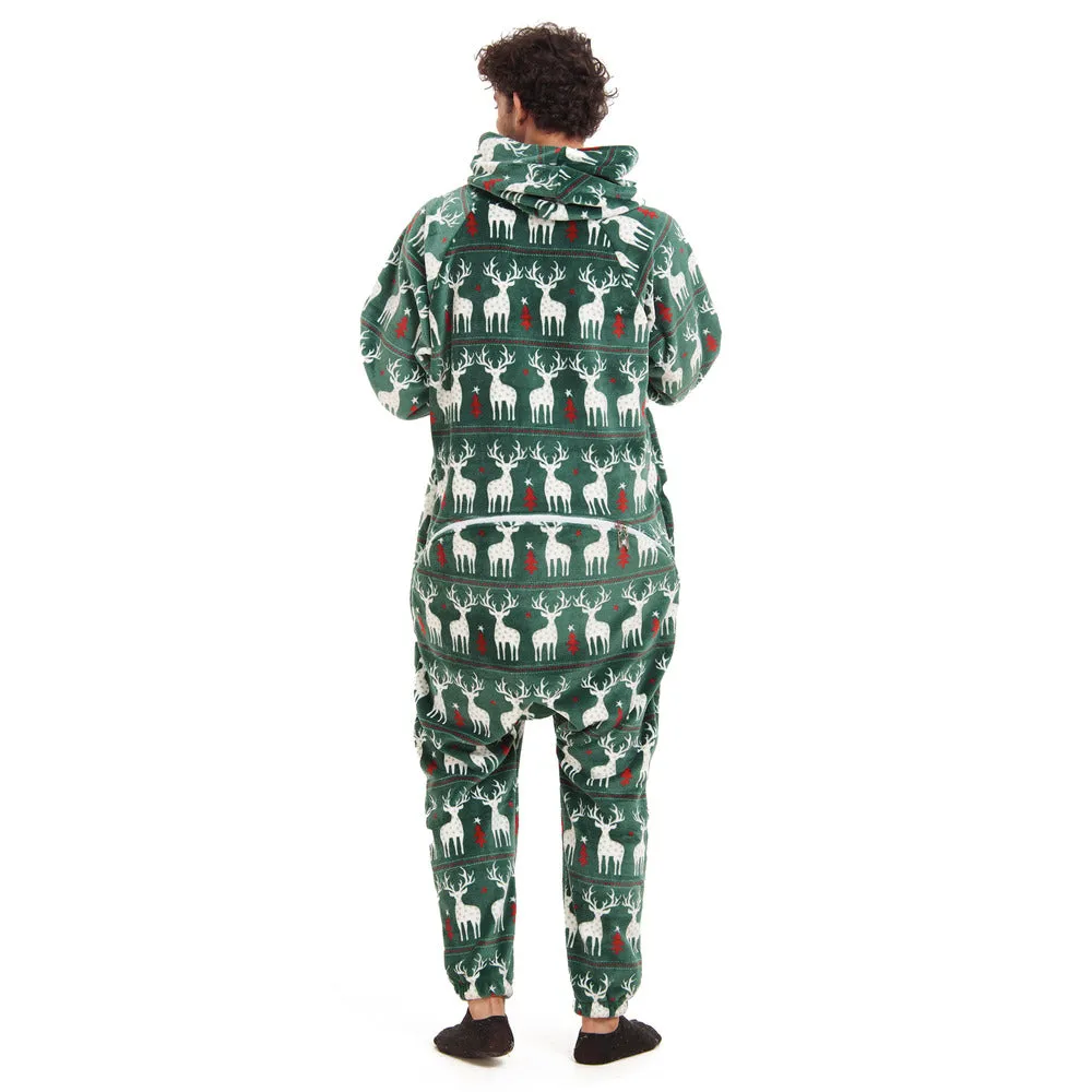Snuggs Blanket Onesie Green Christmas