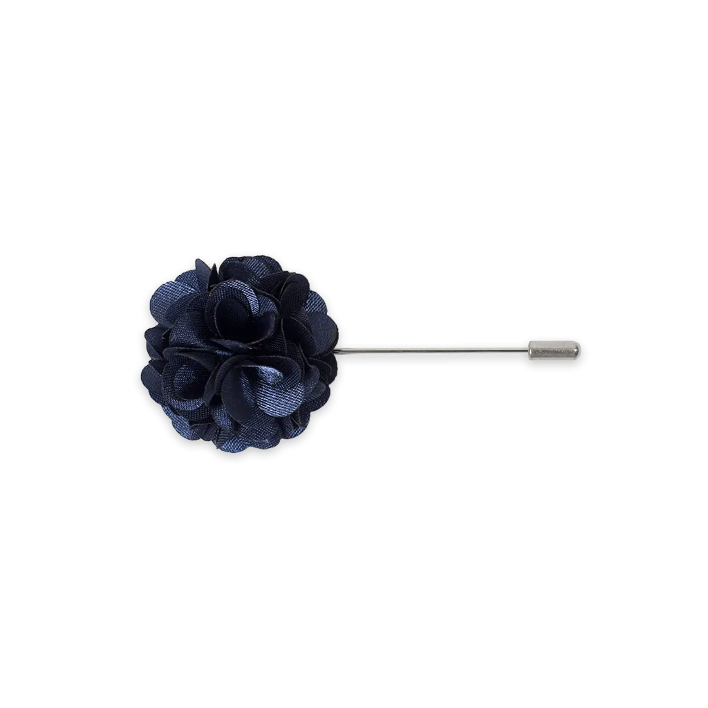 SquareGuard Men's Navy Satin Lapel Pin