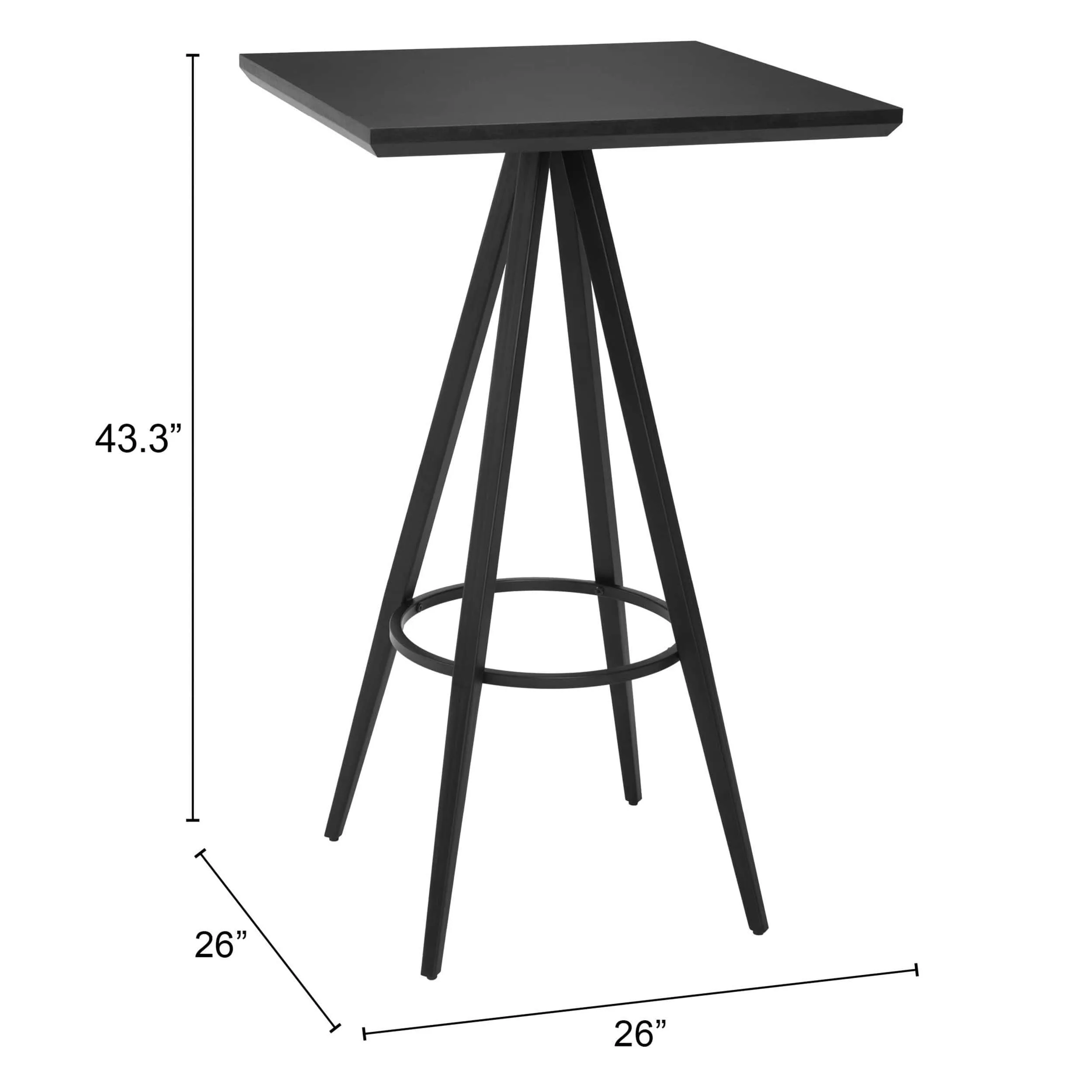 Tinos Bar Table, Black