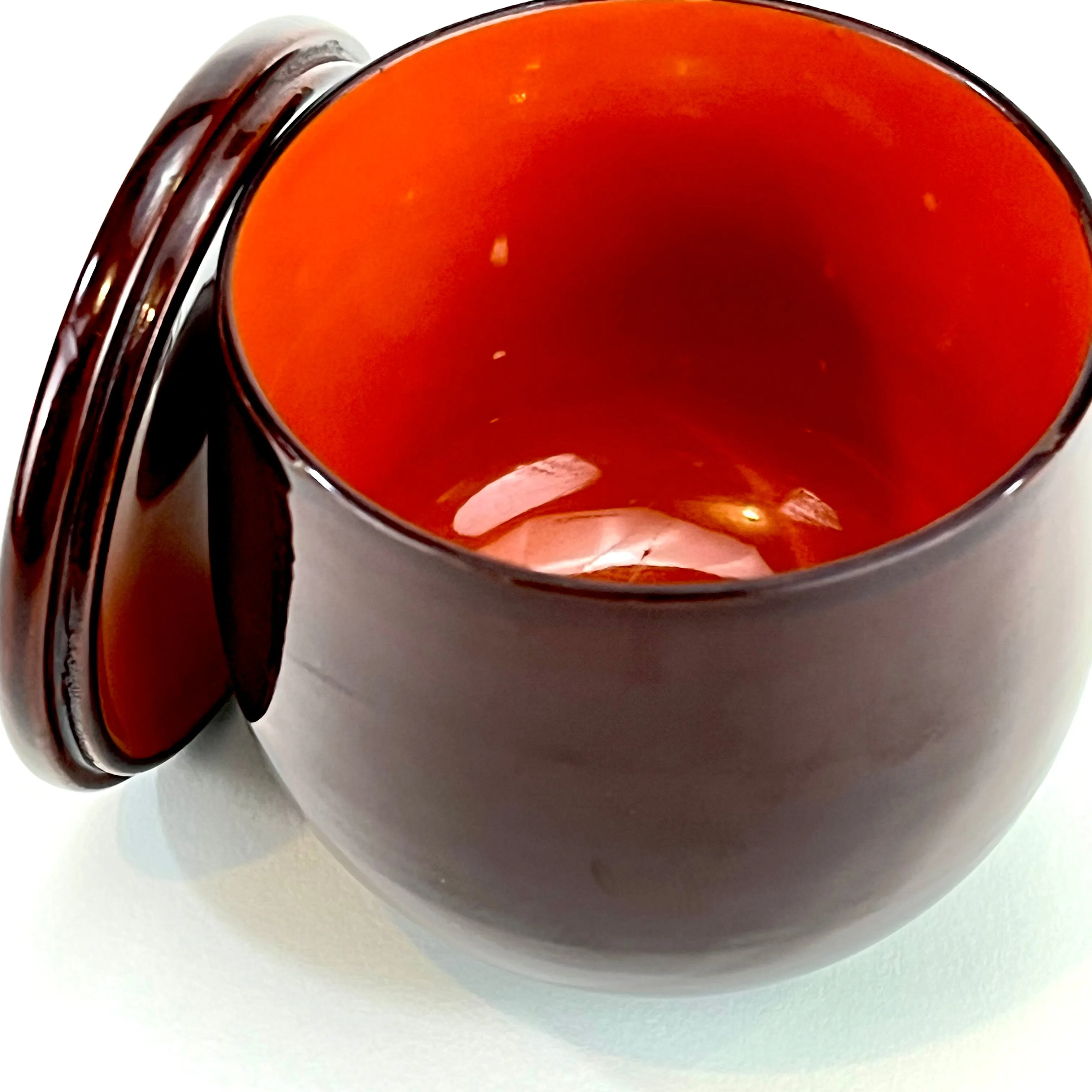 Vintage Japanese Kinrinji Natsume Tea Caddy Tea Ceremony 4” Red Intireor