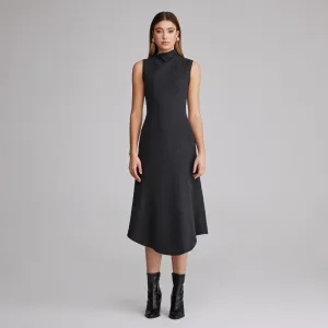 Virgin wool Asymmetric Midi Dress